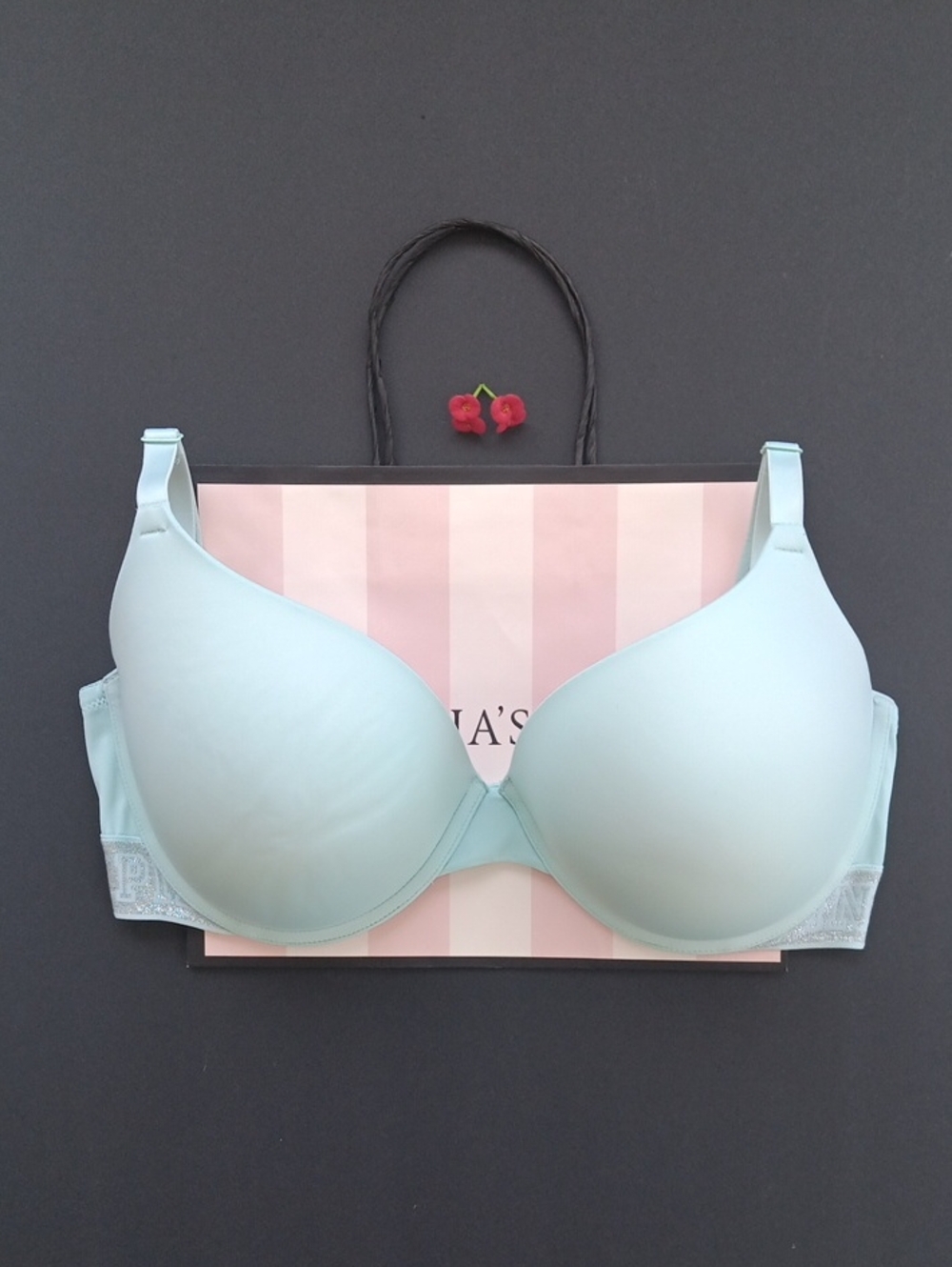 Victoria Secret Pink Light Blue Padded Wear Everywhere Push-up Size 36DD